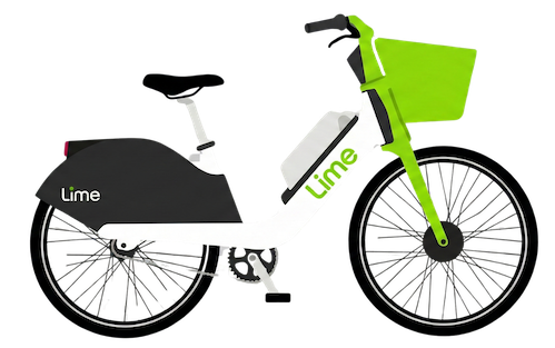 Lime electric bicycle